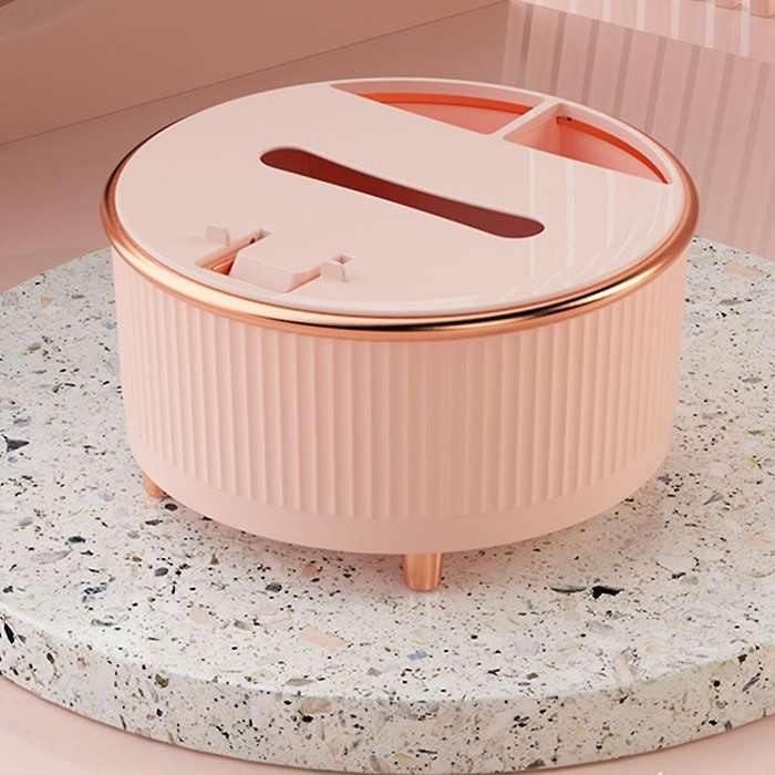 Home Tissue Box Desktop Kitchen Napkin Holder Storage Container White