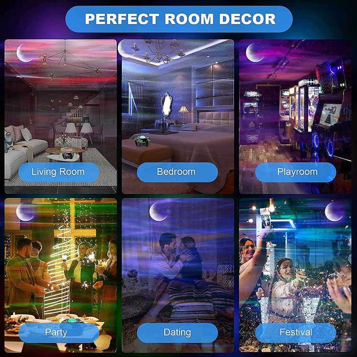Led Starry Sky Projector Lamp Night Light with Light Effects
