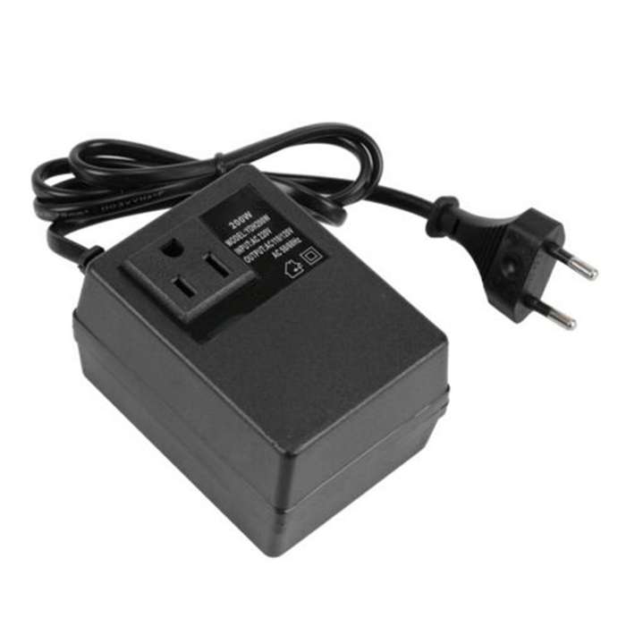 200w Voltage Converter Transformer 220v to 110v Eu Plug Adapter
