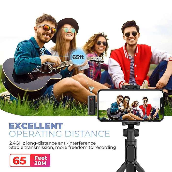 Wireless Lavalier Microphone, for Iphone, Noise Reduction Mic