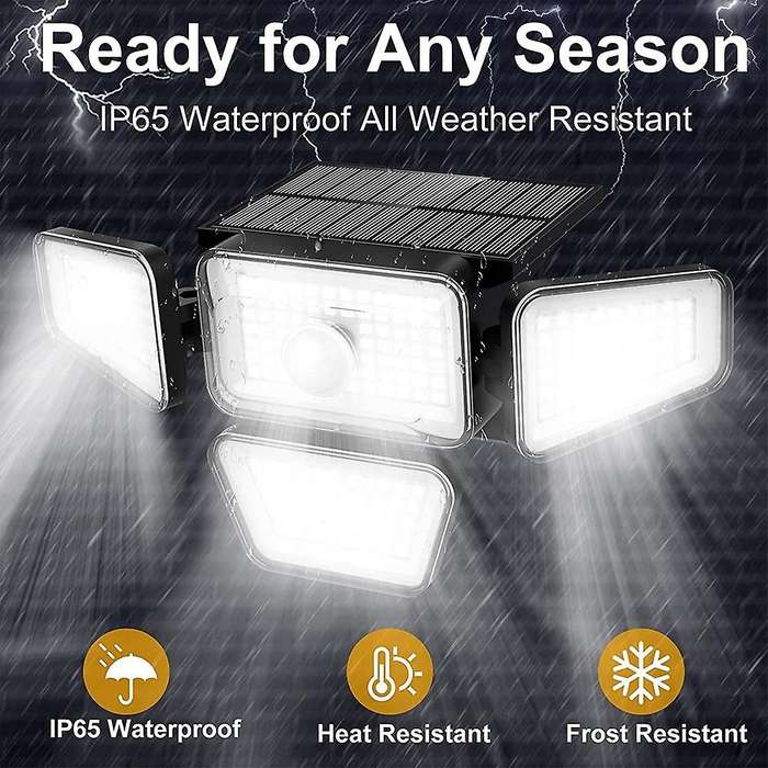 Solar Lights Outdoor, 270 Led 3000lm Motion Sensor Light(2 Pack)
