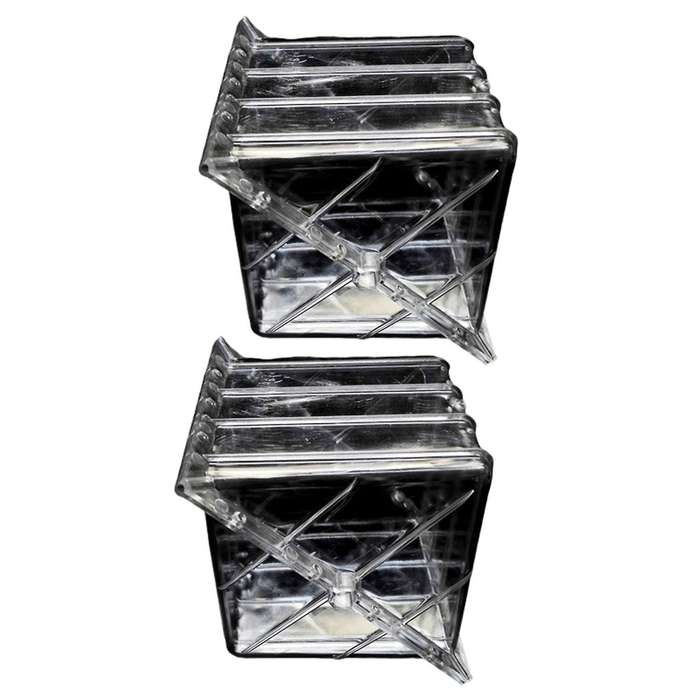 2x Big Size Plastic Clear Heart Square Watermelon Fruit Growth Mould
