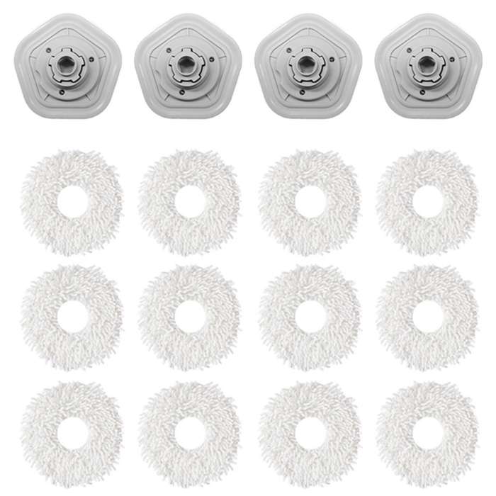 16pcs Mop Cloth & Rag Stents Replacement for Dreame Bot W10 W10pro