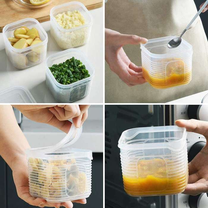 2x Food Storage Set with Lids - for Pantry Organization and Storage