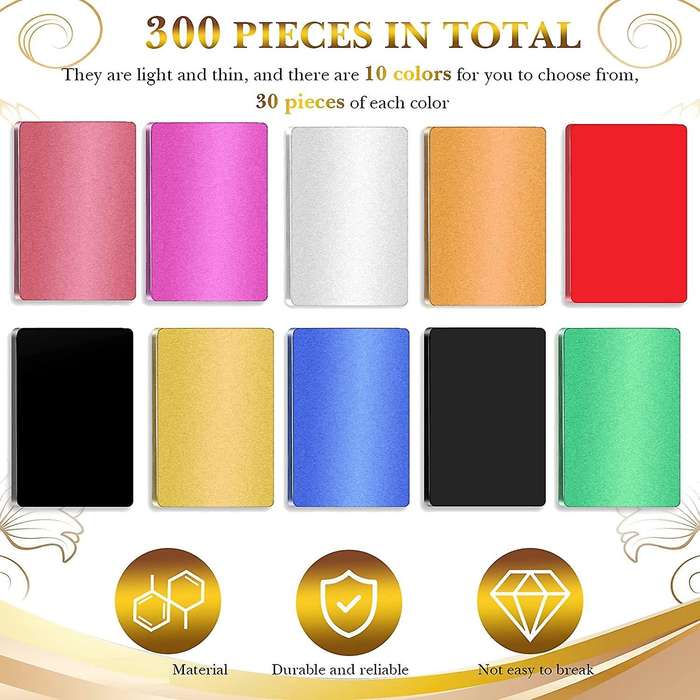 Engraving Blanks 10 Colors Aluminum Sheet Business Card Blanks