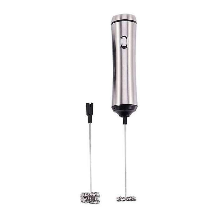 3x Usb Electric Milk Frother Stainless Steel Handheld Mixer