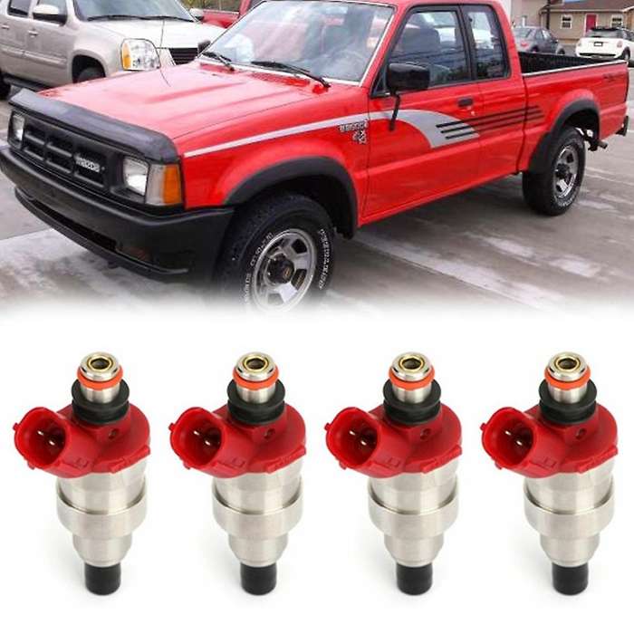 4pcs Car Fuel Injector Nozzle G60913250 for 1990-1994 Mazda B2600