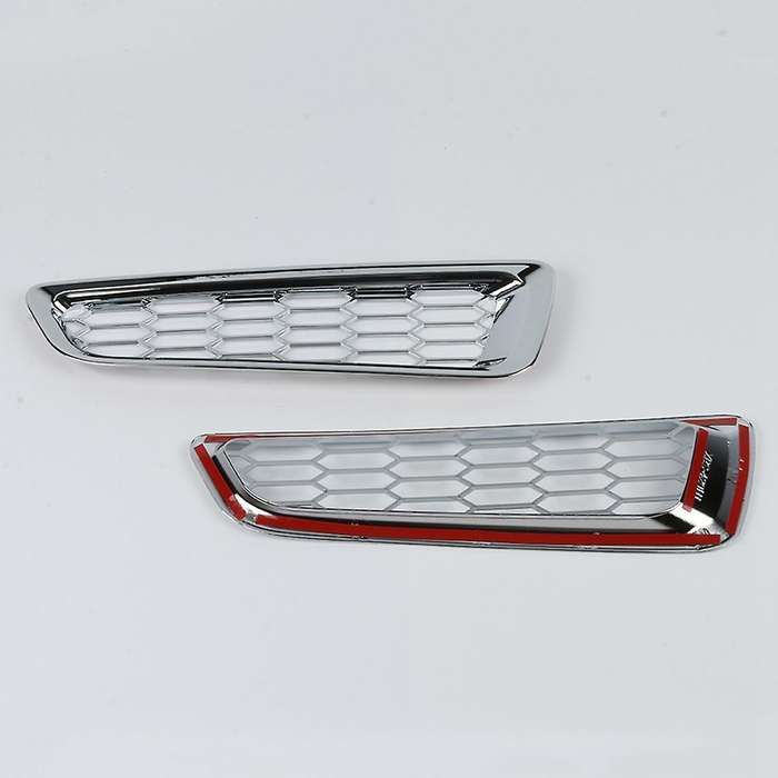 Front Bumper Decoration Cover Trim Sticker, Abs Silver