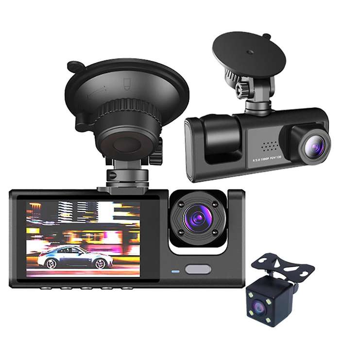 3 Channel Dash Camfor Car, 1080p Dash Camera Three Way Car Camera