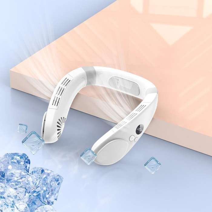 Portable Neck Fan Portable Air Conditioning Electric Fan Sports White