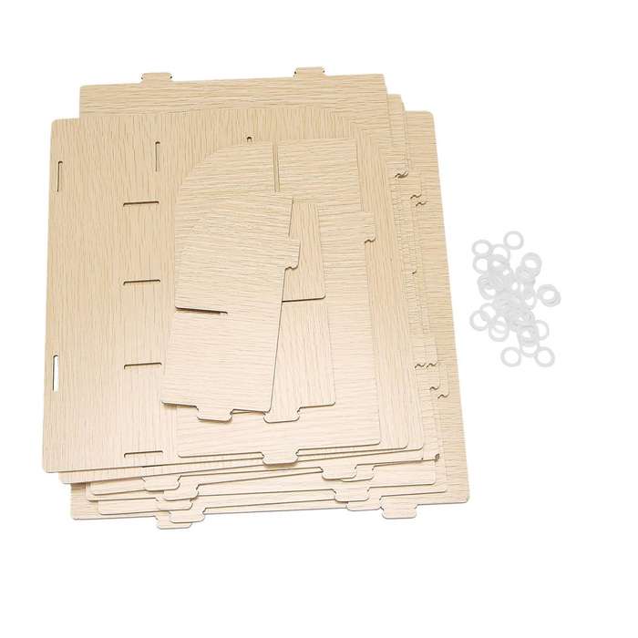 1pcs 4-layers Wood Office Table Organizer Assembled Office Supplies A