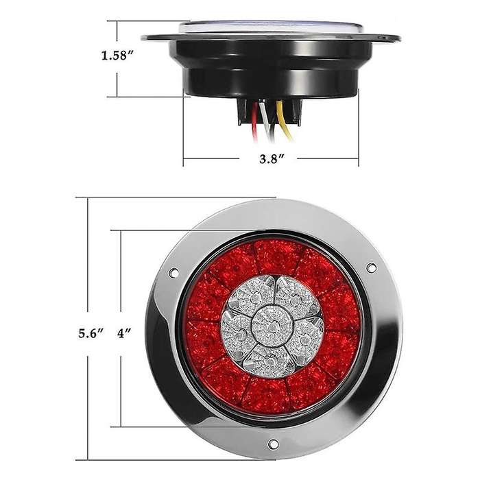 4pcs 4 Inch Led Trailer Tail Lights for Rv Trailer Trucks