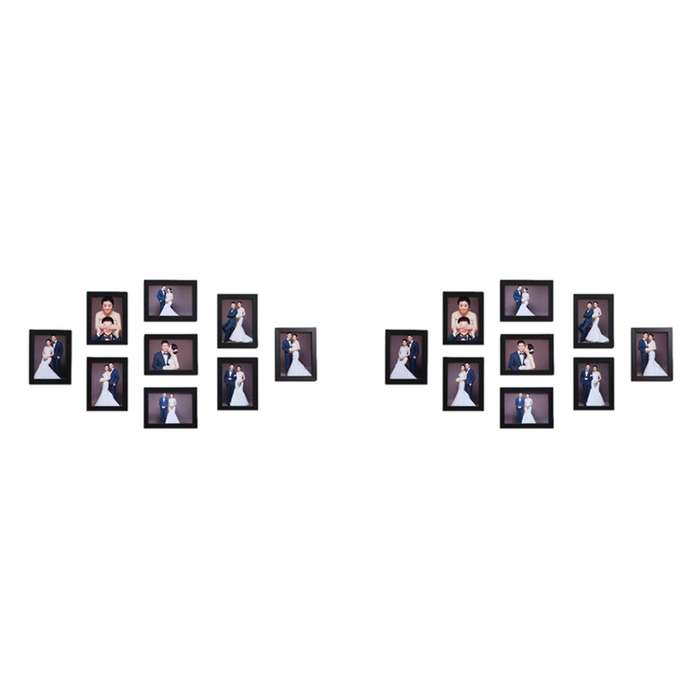 9pcs/set Black Picture Photo Frame Set Living Room Home Decor