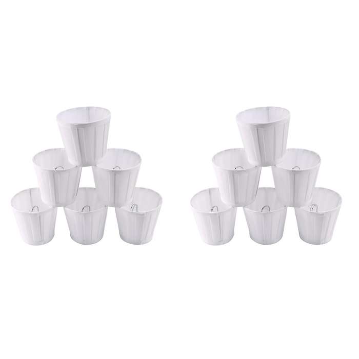 Droplight Wall Lamp Candle Chandelier Shade 12 Pcs Set (solid White)