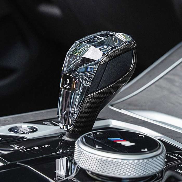 Car Gear Head Knob Shift Cover Trim For-bmw G20 G28 G22 Carbon Fiber