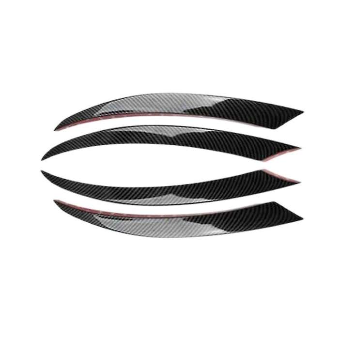 Carbon Fiber Front Bumper Lip Splitter Spoiler Fog Lights Sticker