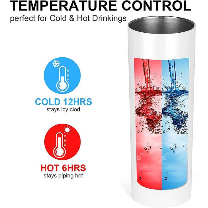 4 Pack Stainless Steel Tumbler 20oz Insulated Tumbler Cups-white