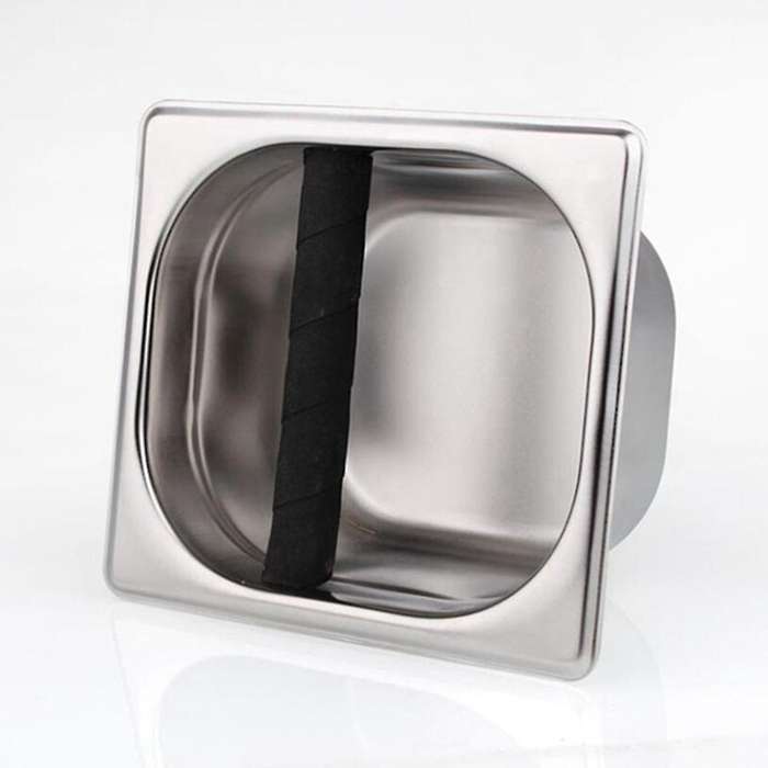 Stainless Wood Coffee Grounds Container Box Coffee Residue Bucket