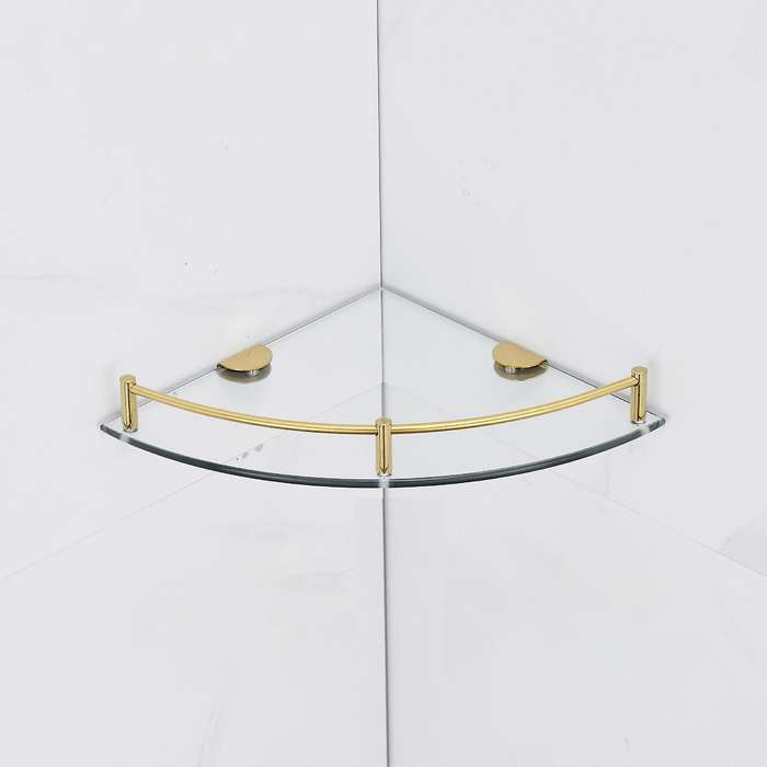 Bathroom Shelves, 2-tier Bathroom Glass Corner Shelf Wall Mounted-b