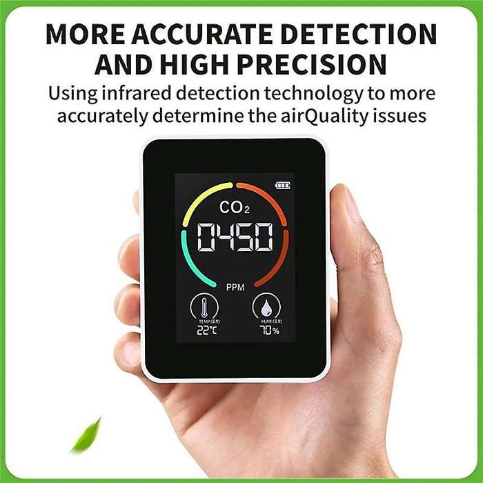 3x Temperature & Humidity Meter,air Quality Monitor,co2 Detector,a