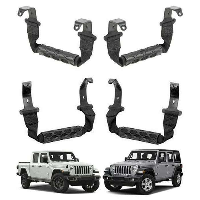4pcs Front&rear Top Roof Roll Bar Grab Handles for Jeep Wrangler Jl