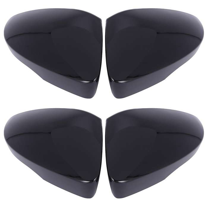 2 Pair Glossy Black Car Rearview Mirror Covers Side Wing Mirror Caps