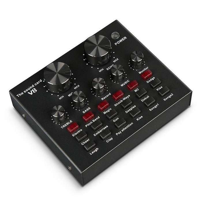 Bm800 Microphone Kit with Sound Card Microphone for Computer(black)