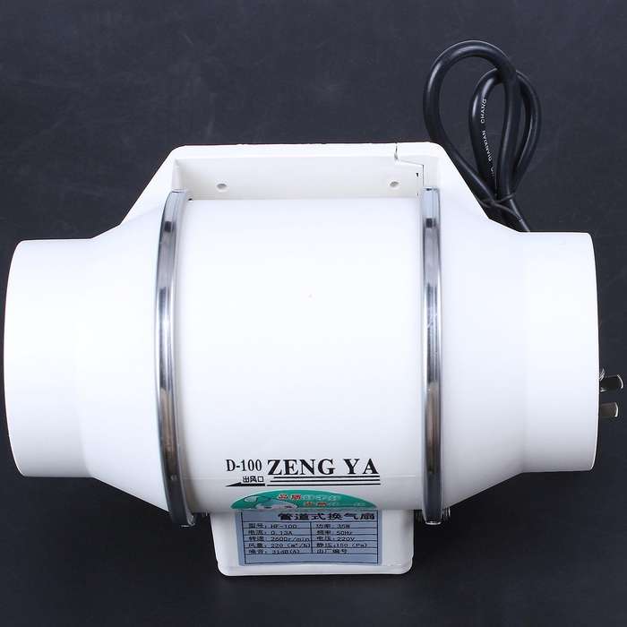 4 Inch Wall Window Toilet Mountable Exhaust Fan Pressure Boost Fan