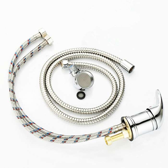 Single Wide Tap Bath Sink Head Hose Push On Mixer Hairdresser Pet