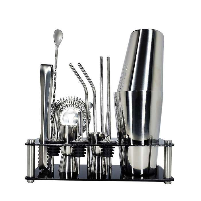 15pc/set Cocktail Shaker 450/600ml Boston Stainless Steel Wine Shaker