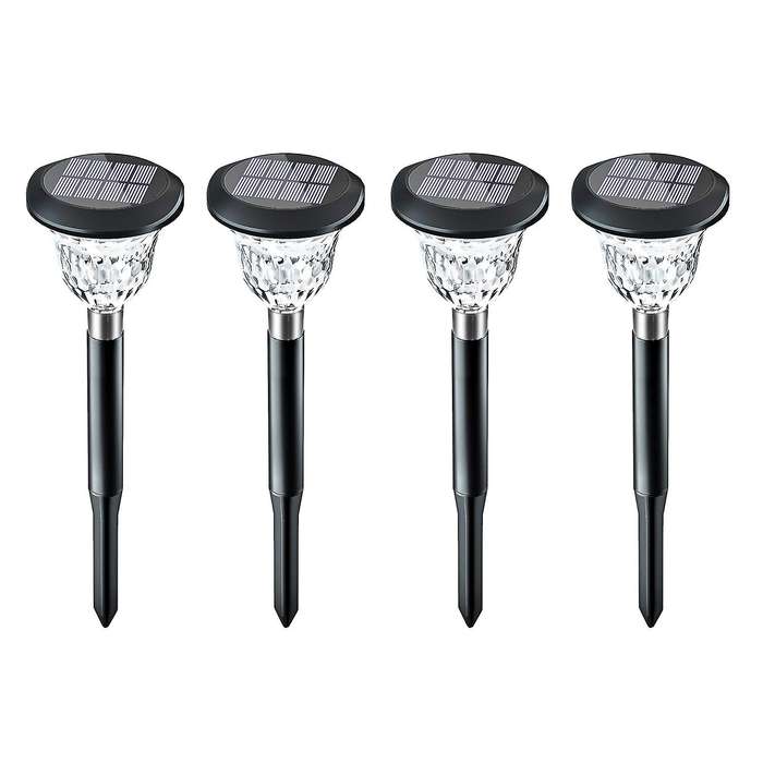 4pcs Solar Outdoor Lawn Floor Light and Shadow Lamp Ground Inserting