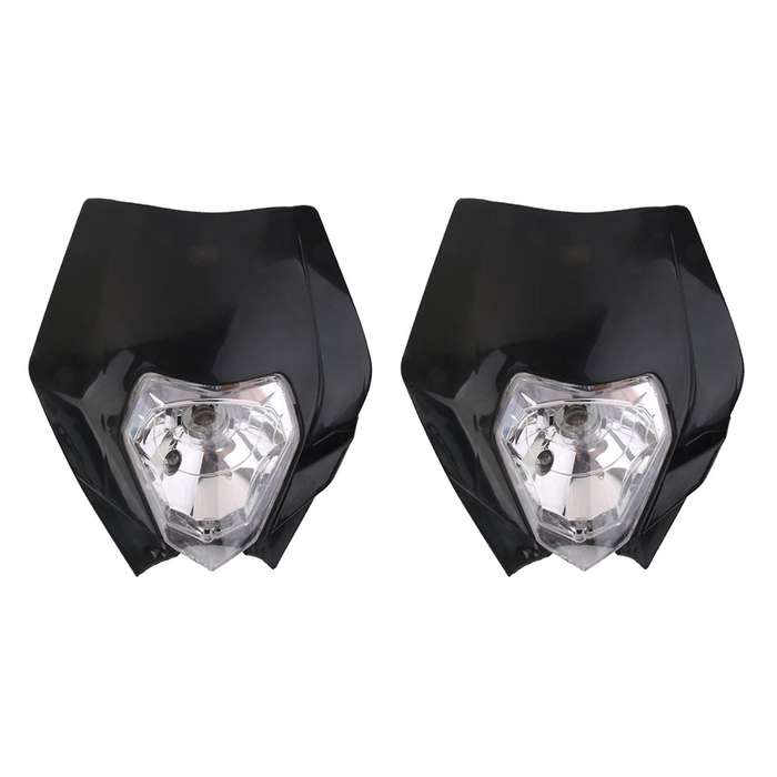 Tete De Fourche Plaque Phare De Moto Route Enduro Universel - Noir