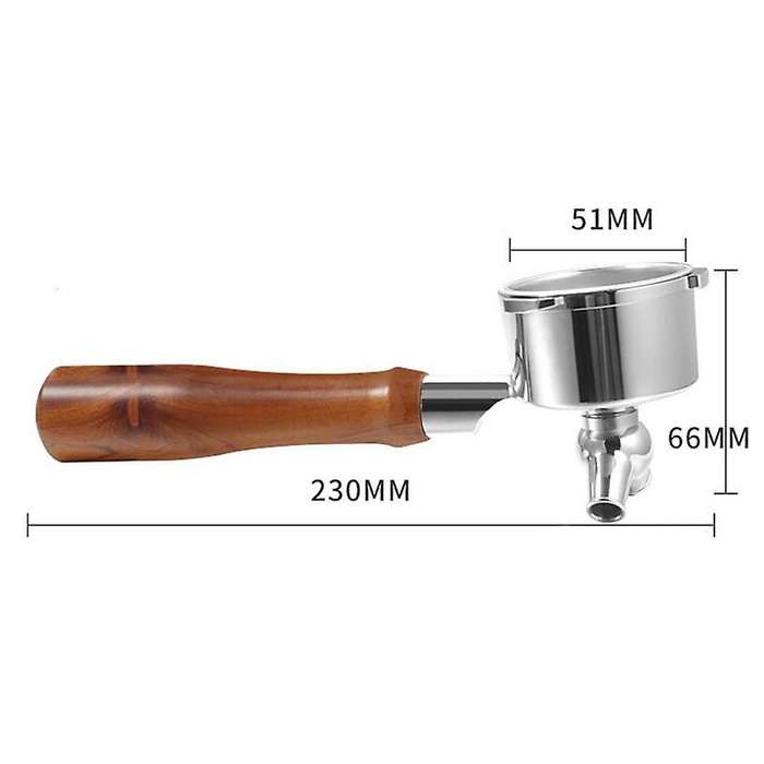 51mm Espresso Portafilter for Donlim Homix Filter Dual Nozzle, Type-c