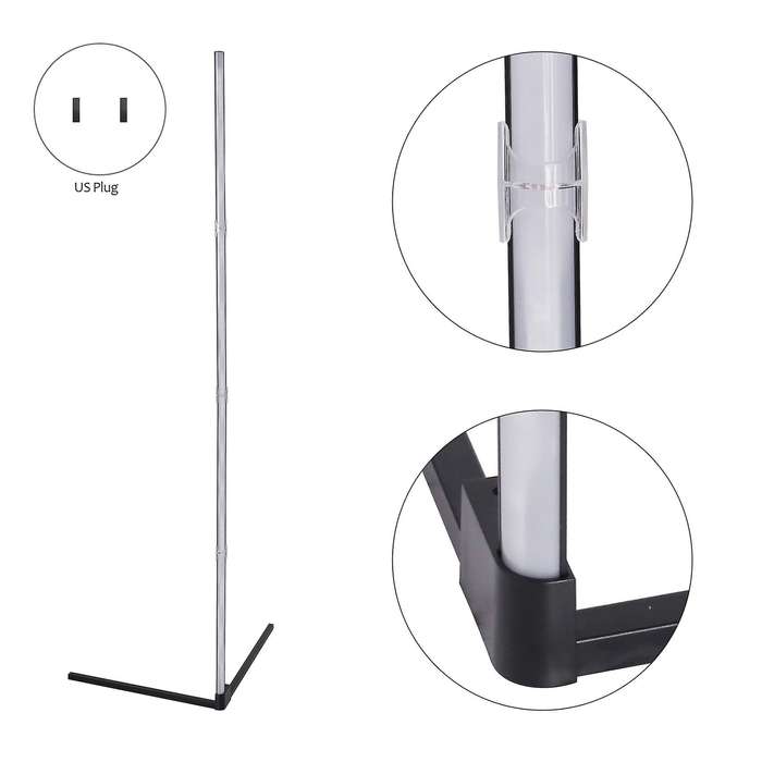 Home Led Floor Lamp,rgb Mood Color Lighting Corner Lamp Us Plug