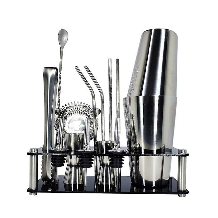 15pc/set Cocktail Shaker 750/600ml Boston Stainless Steel Wine Shaker