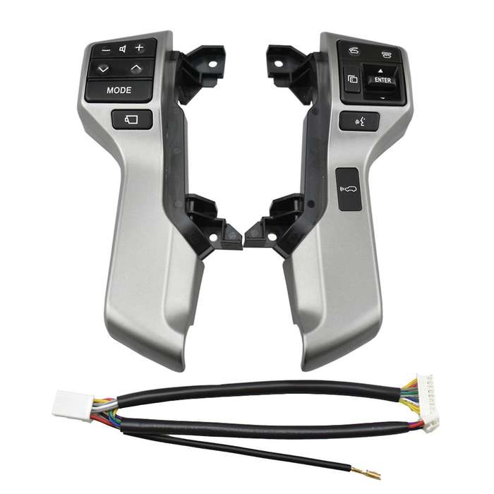 Steering Wheel Control Switch for Toyota Land Cruiser Silver Gray