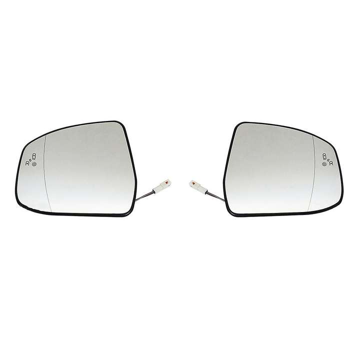 2pcs Door Wing Side Mirror Glass Heated Blind Spot Warning