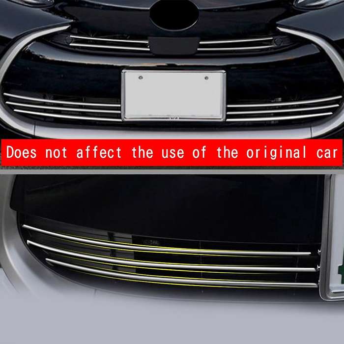 8pcs for Toyota Aqua 2021 2022 Front Bumper Mesh Center Grill Strips