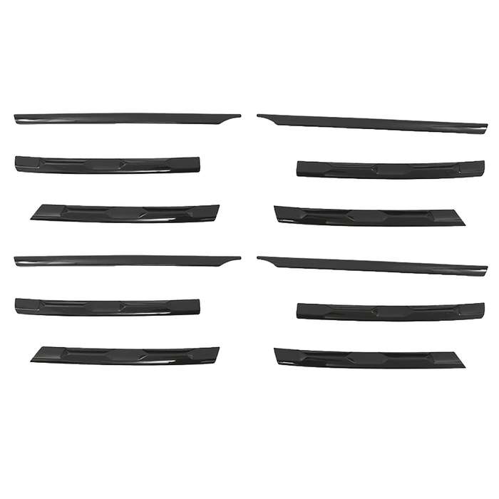 For Tiguan Mk2 Glossy Black Front Bumper Mesh Center Grille Strips