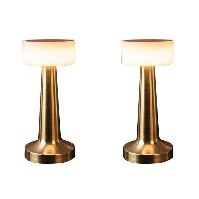 Press Sensor Table Lamps,desk Lamp,rechargeable Led Stand,golden