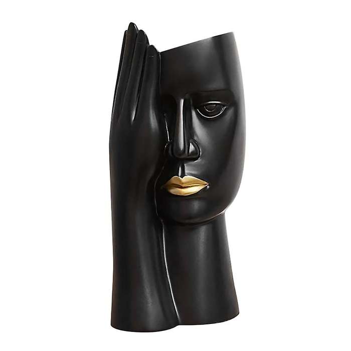 1pcs Creative Art Human Face Vase Flower Pot Flower Arrangement ,a