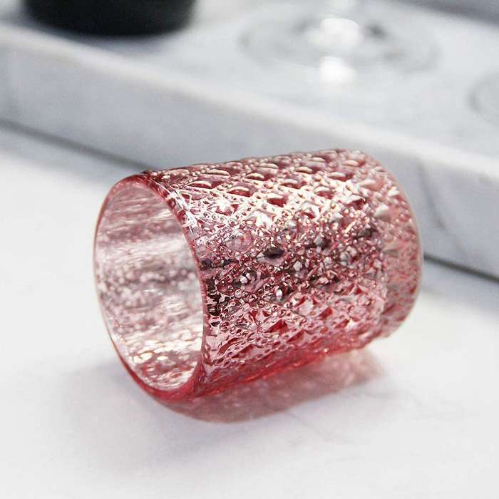 Beautiful Votive Candle Holders, Mercury Glass Tealight Holder,pink