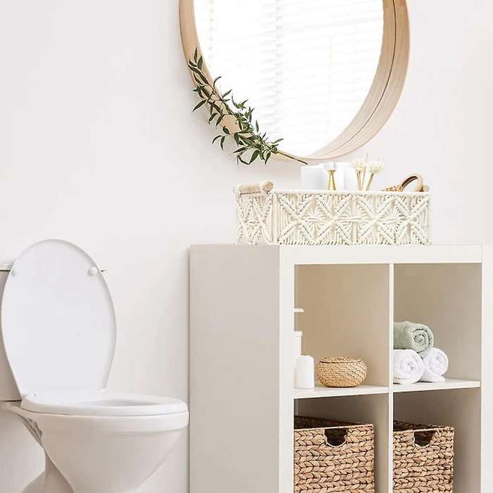Macrame Storage Basket for Organizing Woven Decorative Basket 2pcs