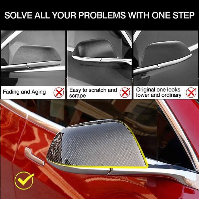 Car Rear View Mirror Decoration Cover Cap for Tesla Model-x- 2019