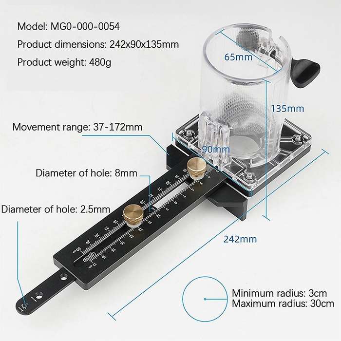 Woodworking Milling Circular Auxiliary Formwork Diy Tools