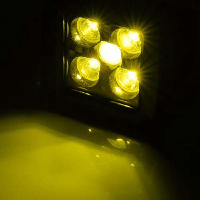 Square Fog Light Yellow Light for Car Truck Atv Trailer Motorcycle
