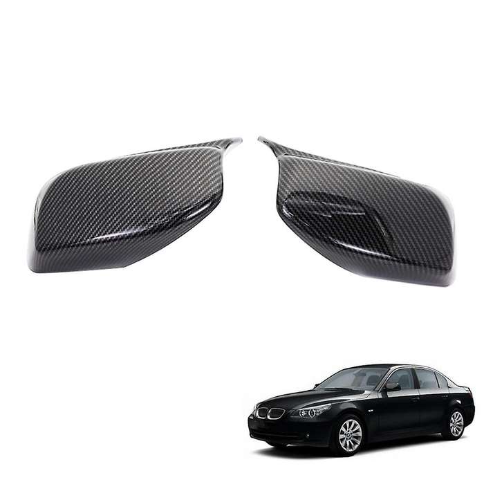 Car Carbon Fiber Rearview Side Glass Mirror Cover Trim