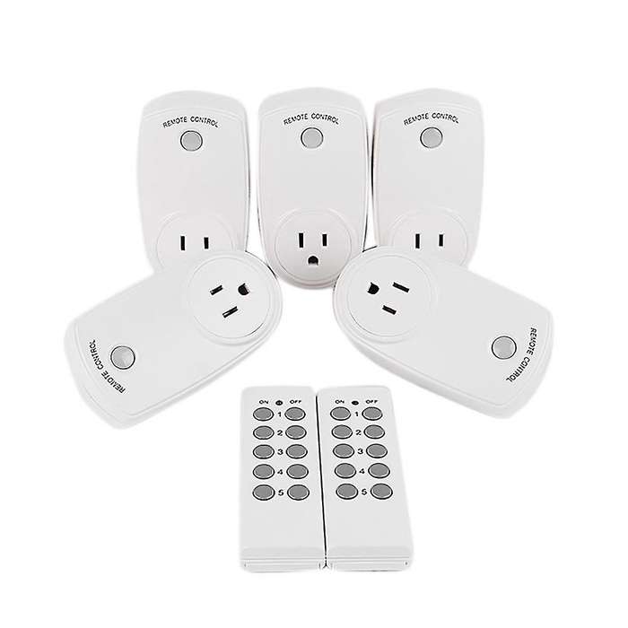 7 Pcs Remote Control Smart Electrical Outlet Switch Set Us Plug