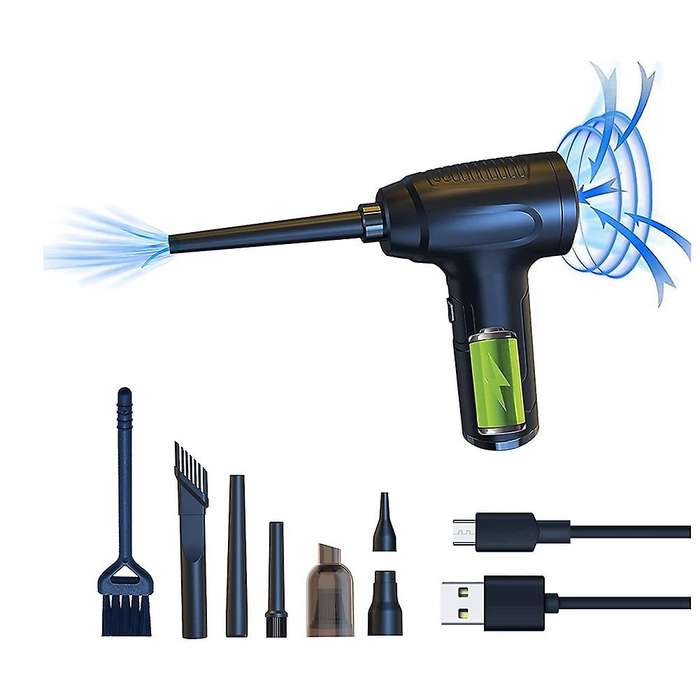 Compressed Air Duster, 2-in-1 Vacuum ,keyboard Cleaner, 50,000rmp