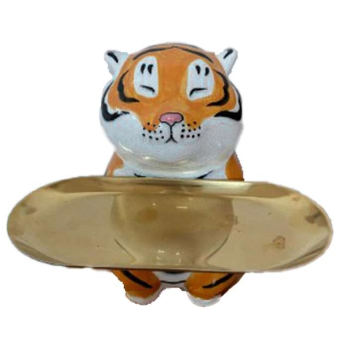 Tiger Statues Storage Box Animal Sculptures Living Room Decor Home B